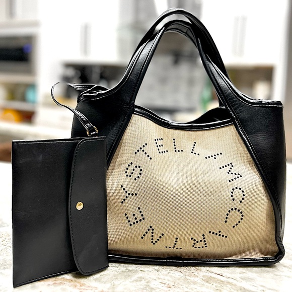 Stella McCartney Authentic Vegan Perforated Logo Tote Bag - Picture 2 of 13